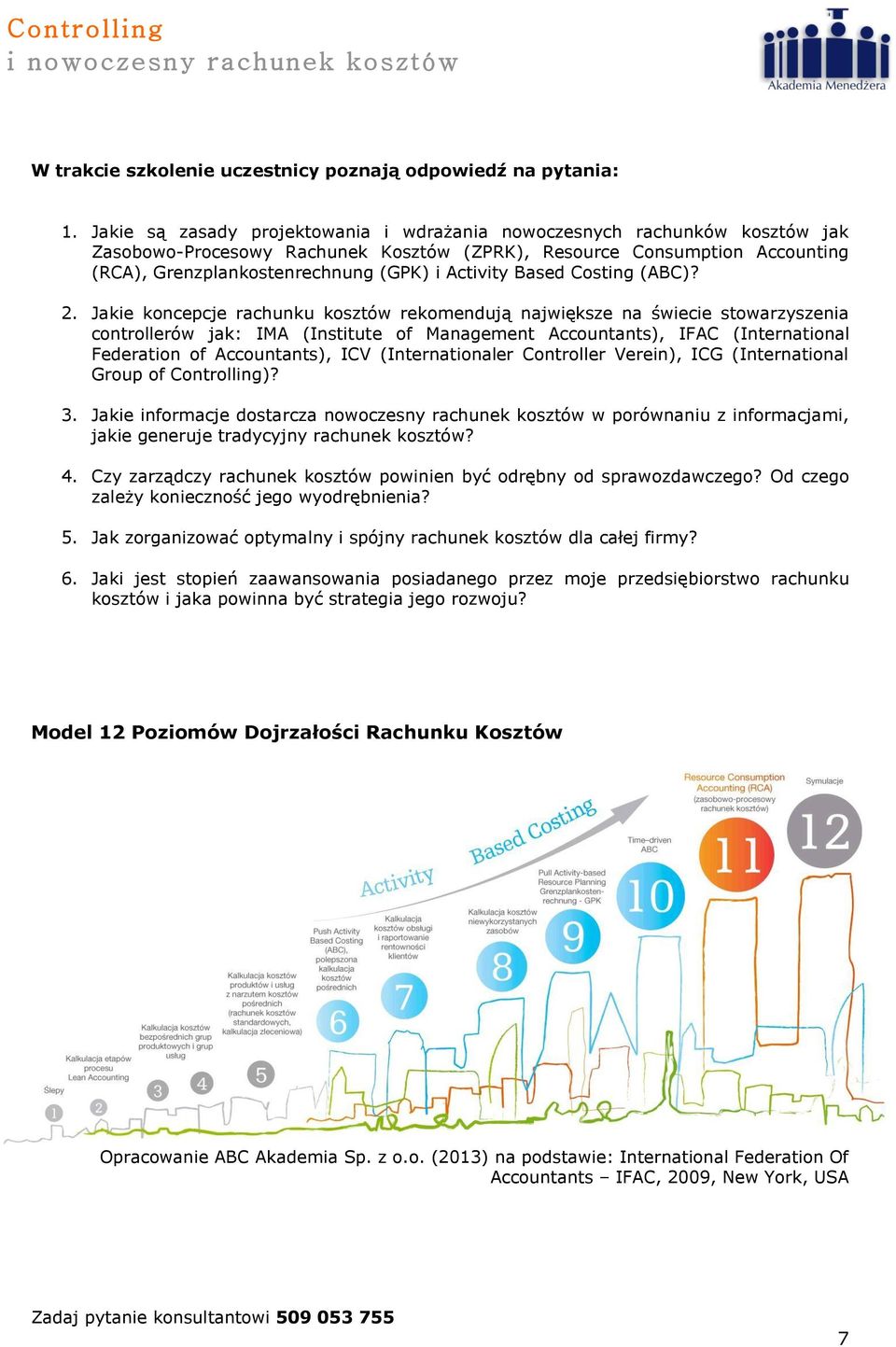 Activity Based Costing (ABC)? 2.