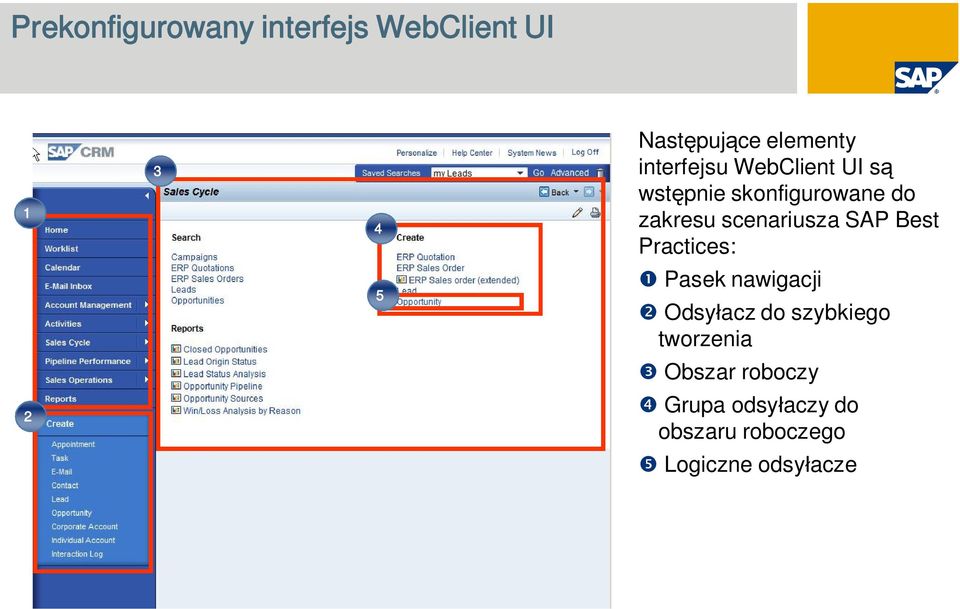 scenariusza SAP Best Practices: 5 Pasek nawigacji Odsy acz do