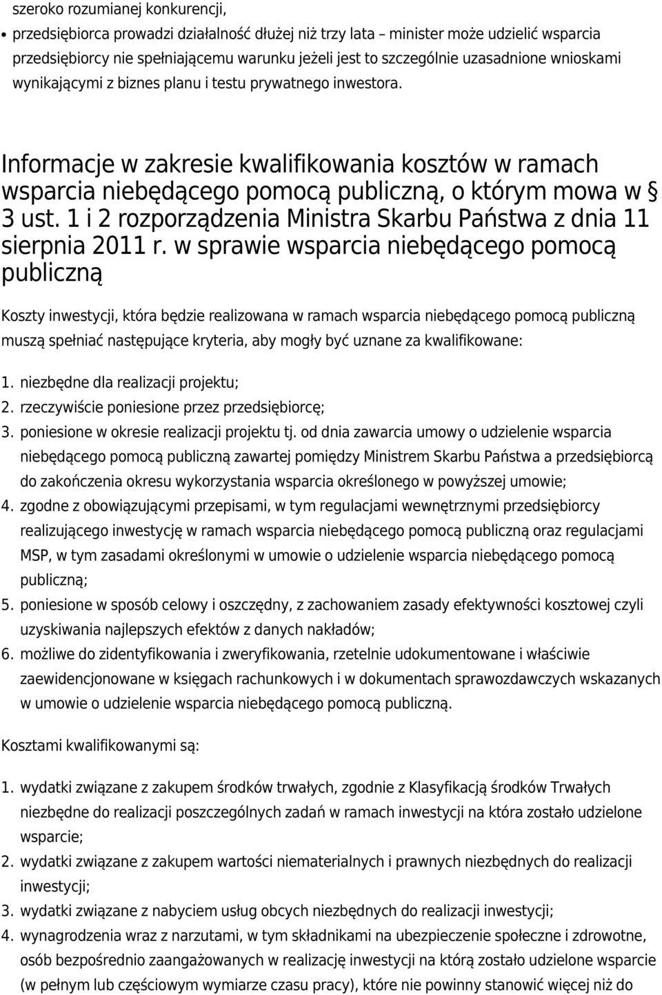 1 i 2 rozporządzenia Ministra Skarbu Państwa z dnia 11 sierpnia 2011 r.