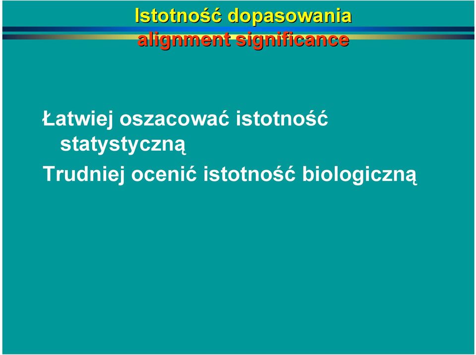 oszacować istotność