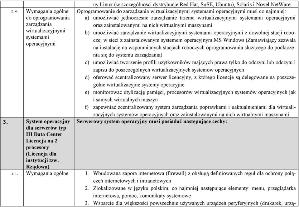 jednoczesne zarządzanie trzema wirtualizacyjnymi systemami operacyjnymi oraz zainstalowanymi na nich wirtualnymi maszynami b) umożliwiać zarządzanie wirtualizacyjnymi systemami operacyjnymi z