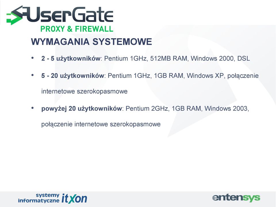 XP, połączenie internetowe szerokopasmowe powyżej 20 użytkowników: