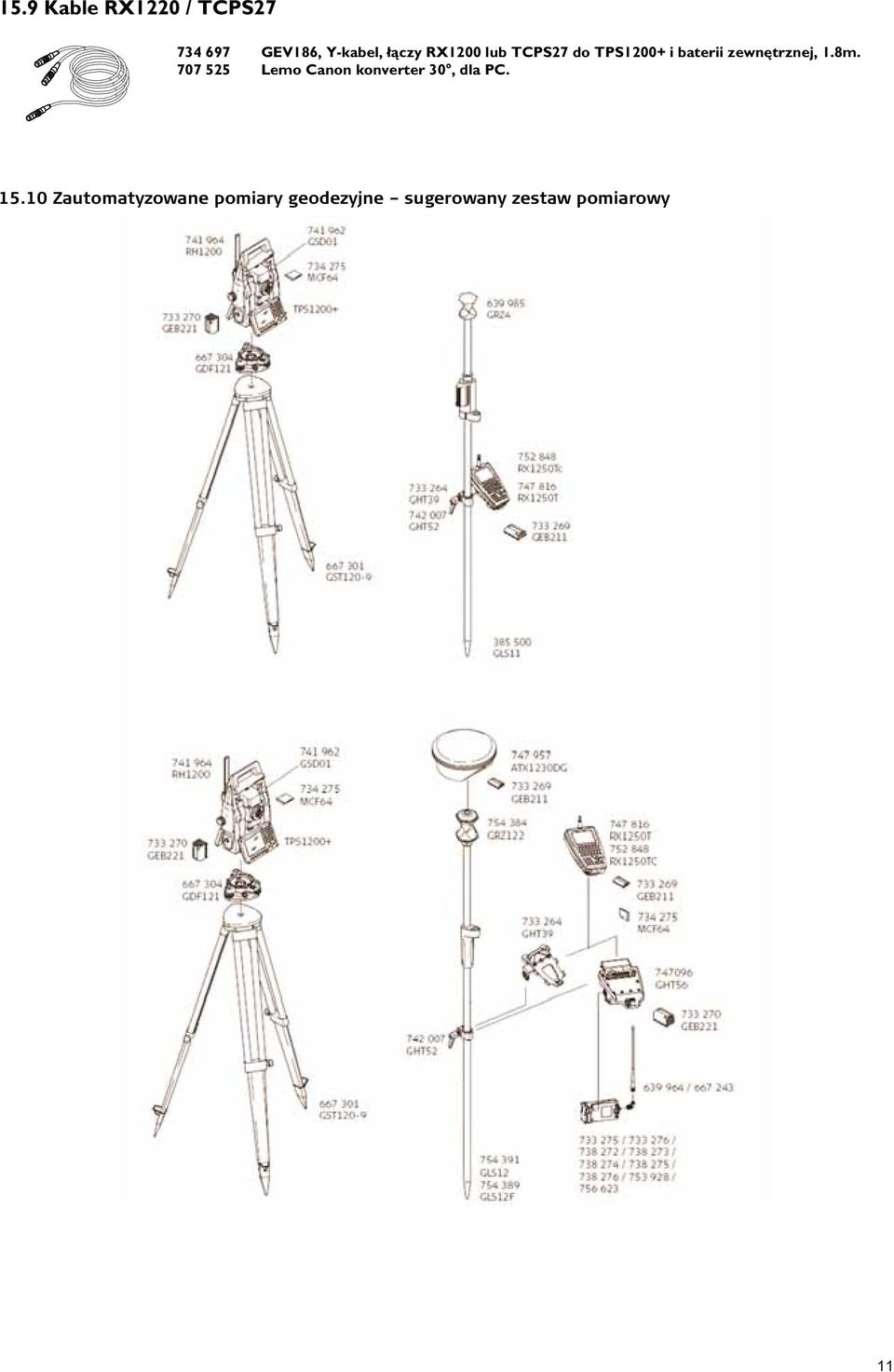 8m. 707 525 Lemo Canon konverter 30, dla PC. 15.