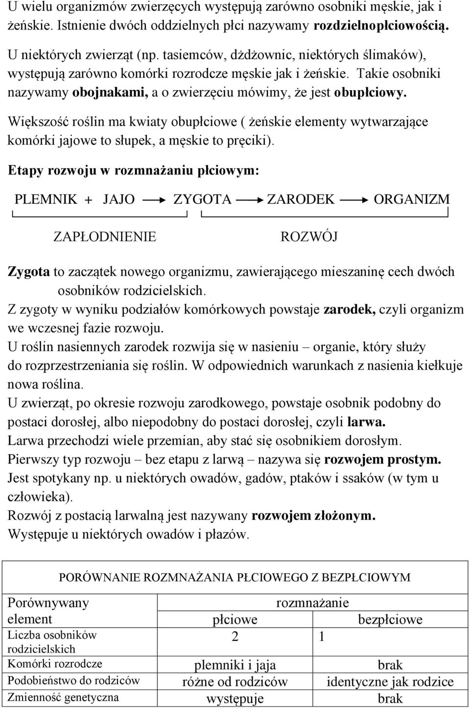 Większość roślin ma kwiaty obupłciowe ( żeńskie elementy wytwarzające komórki jajowe to słupek, a męskie to pręciki).