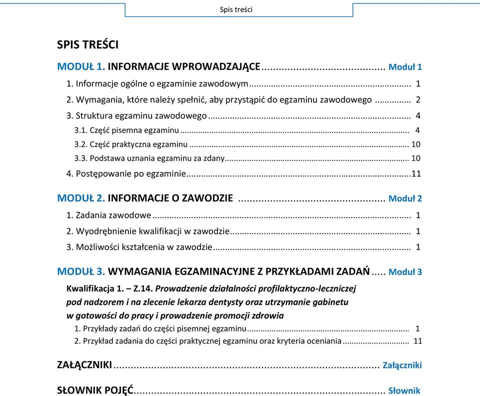 .. 1 MODUŁ WYMAGANIA EGZAMINACYJNE Z PRZYKŁADAMI ZADAŃ... M Kwalifikacja 1. Z.14.