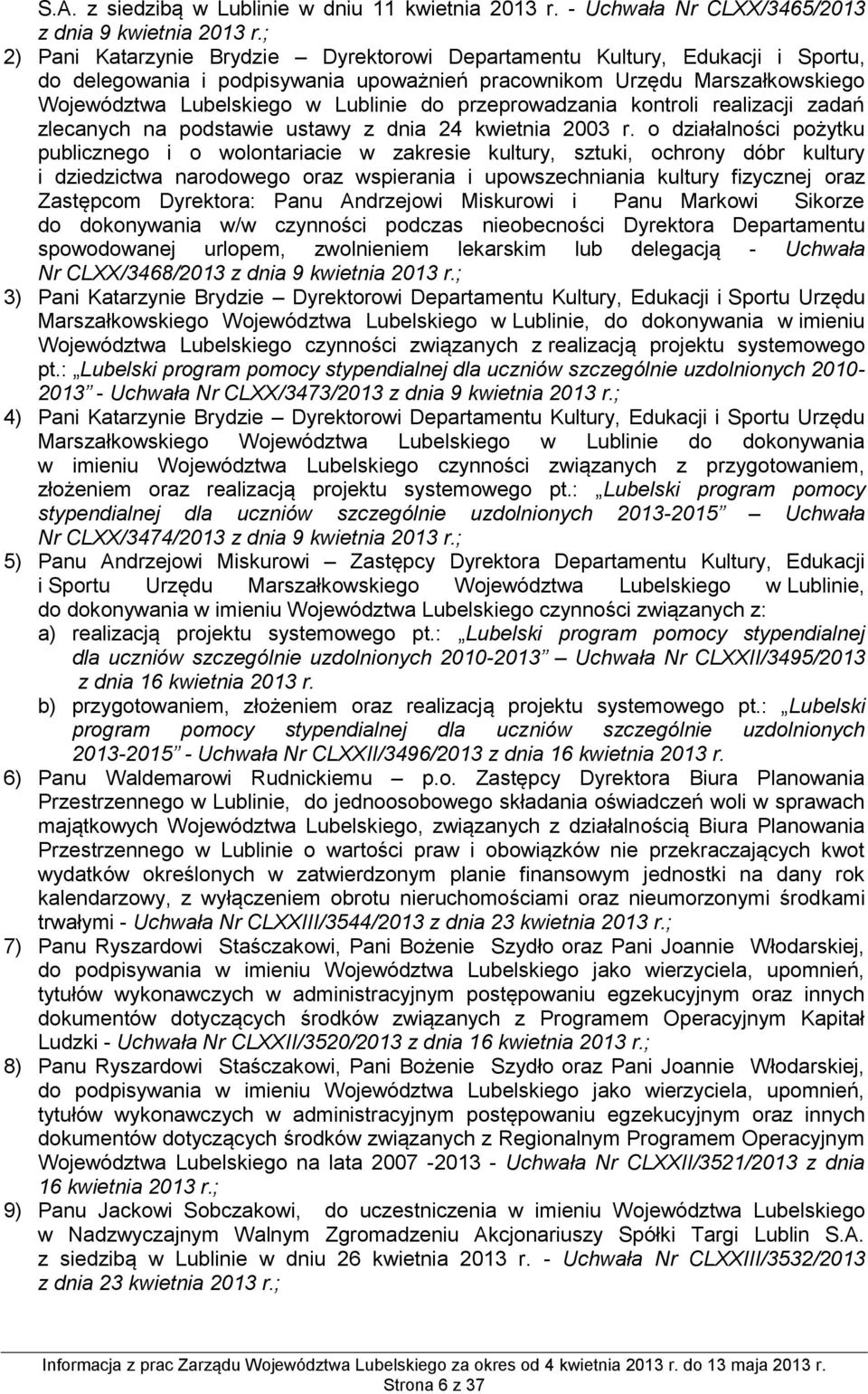 przeprowadzania kontroli realizacji zadań zlecanych na podstawie ustawy z dnia 24 kwietnia 2003 r.