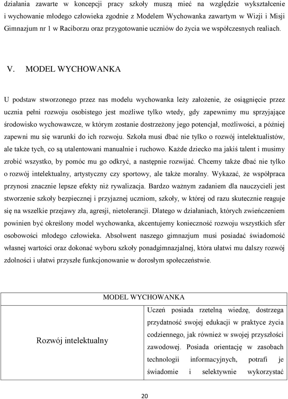 MODEL WYCHOWANKA U podstaw stworzonego przez nas modelu wychowanka leży założenie, że osiągnięcie przez ucznia pełni rozwoju osobistego jest możliwe tylko wtedy, gdy zapewnimy mu sprzyjające