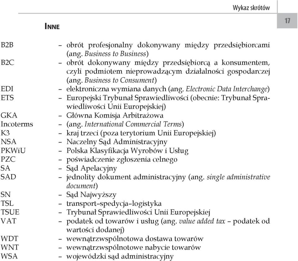 Electronic Data Interchange) Europejski Trybunał Sprawiedliwości (obecnie: Trybunał Sprawiedliwości Unii Europejskiej) Główna Komisja Arbitrażowa (ang.