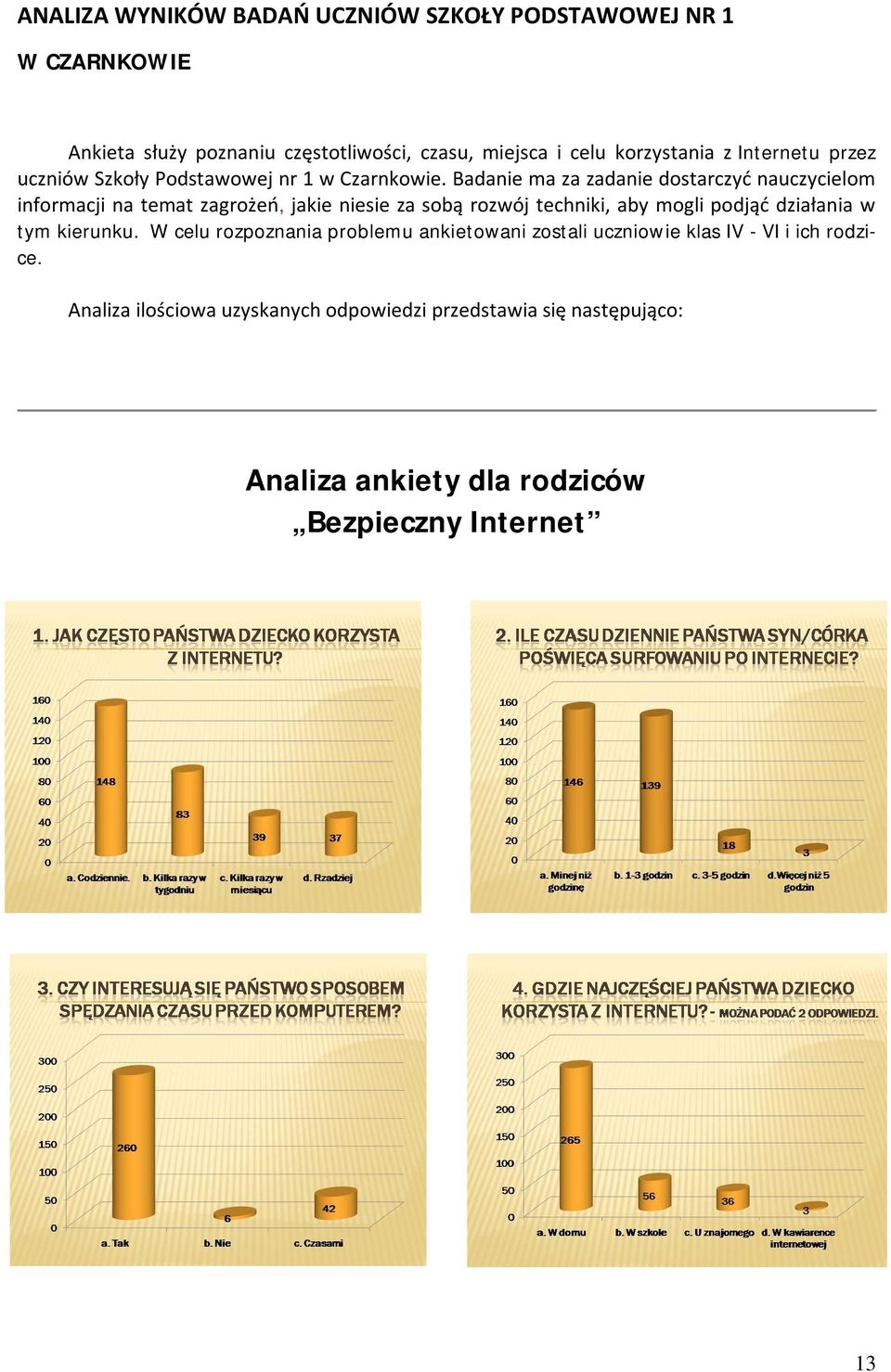 Badanie ma za zadanie dostarczyć nauczycielom informacji na temat zagrożeń, jakie niesie za sobą rozwój techniki, aby mogli podjąć działania