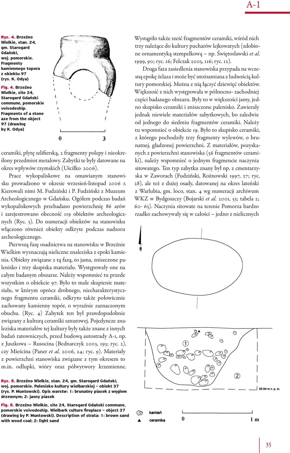 Zabytki te były datowane na okres wpływów rzymskich (Uściłko 2006). Prace wykopaliskowe na omawianym stanowisku prowadzono w okresie wrzesień-listopad 2006 r. Kierowali nimi M. Fudziński i P.