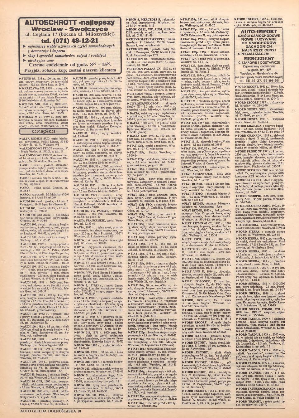 Przyjdź, zobacz, kup, zostań naszym klientem STEYR 55,1938 r., 100 tys. km, 1200 ccm, czarny, kompletny, do niewielkiej naprawy, 32.0 min. Nowa Ruda, tel. 28-48 WARSZAWA 223, 1968 r.