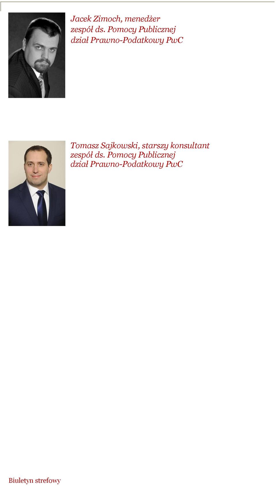 PwC Tomasz Sajkowski, starszy konsultant