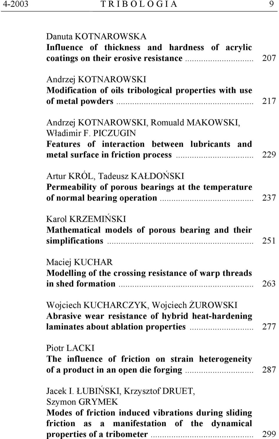 PICZUGIN Features of interaction between lubricants and metal surface in friction process.