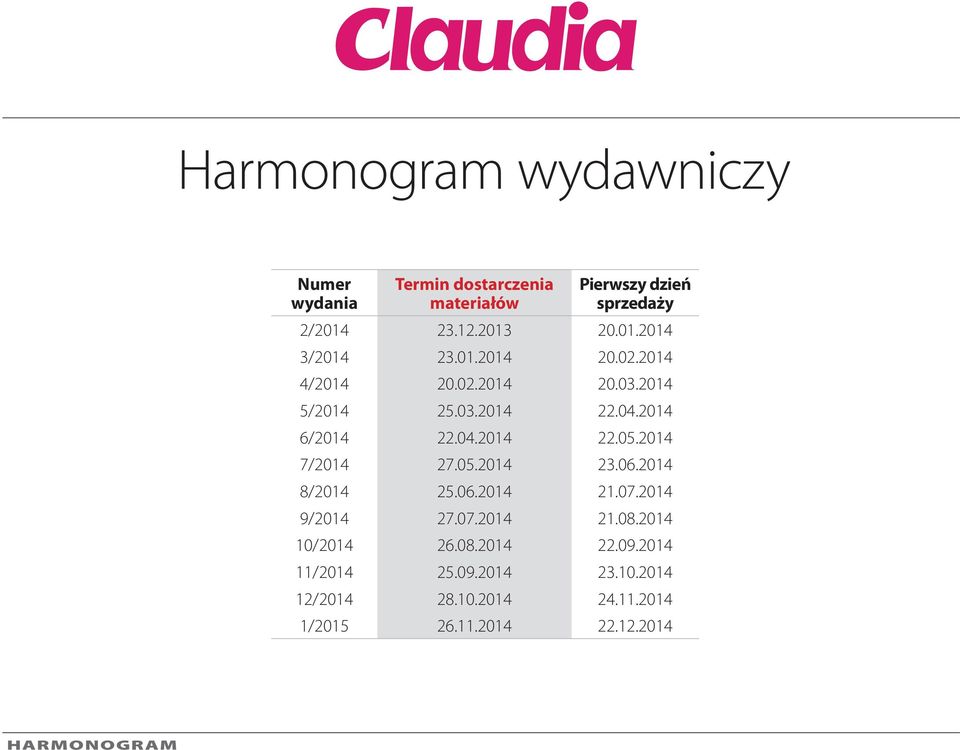 2014 7/2014 27.05.2014 23.06.2014 8/2014 25.06.2014 21.07.2014 9/2014 27.07.2014 21.08.2014 10/2014 26.08.2014 22.