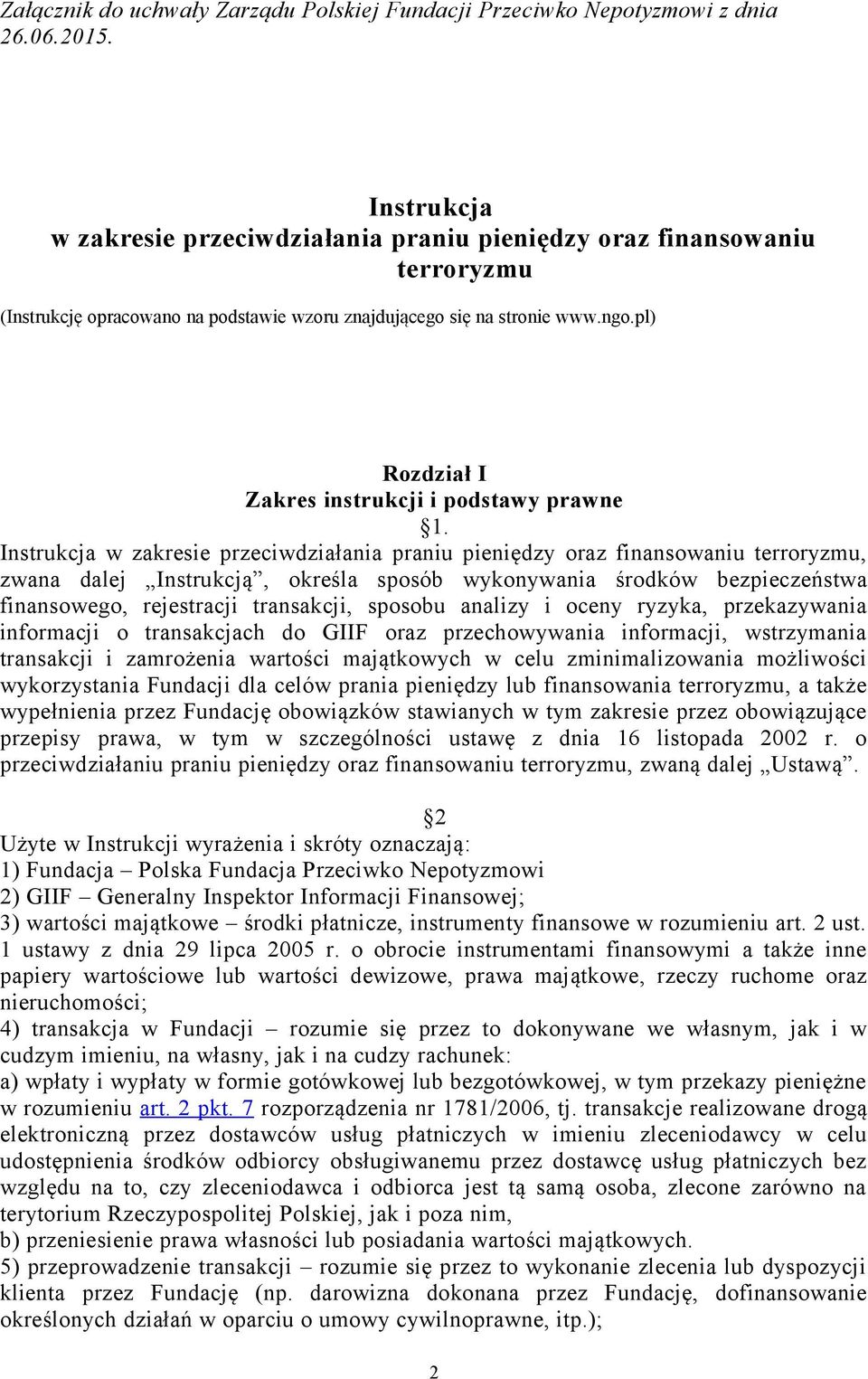 pl) Rozdział I Zakres instrukcji i podstawy prawne 1.