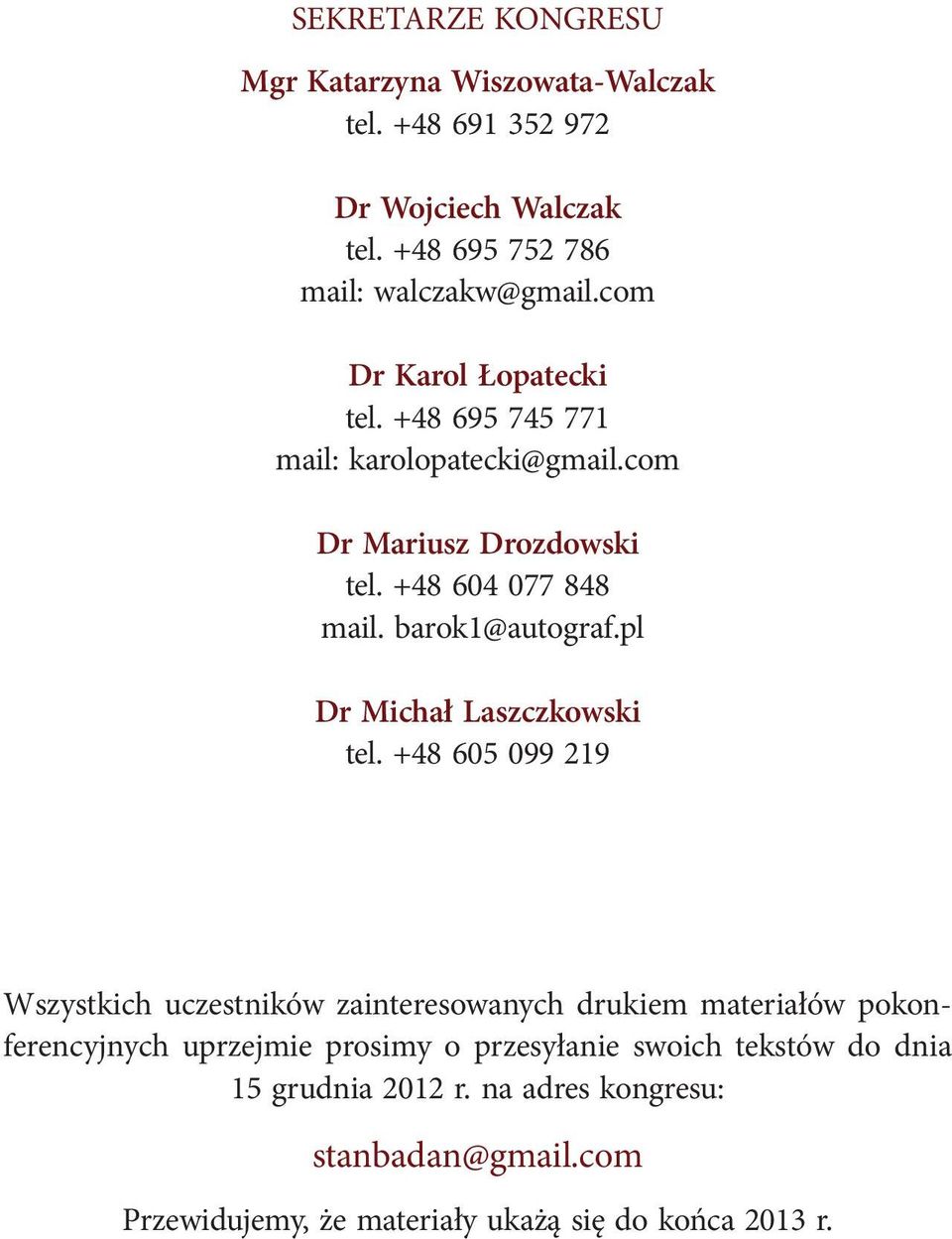 pl Dr Michał Laszczkowski tel.