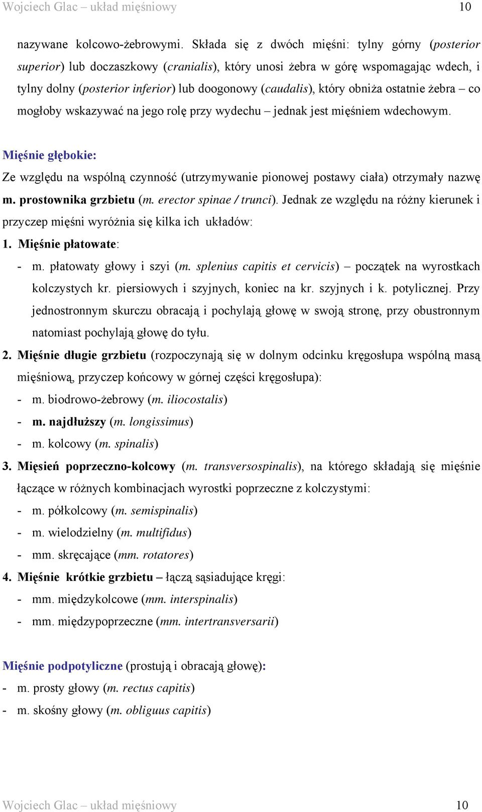 obniża ostatnie żebra co mogłoby wskazywać na jego rolę przy wydechu jednak jest mięśniem wdechowym.