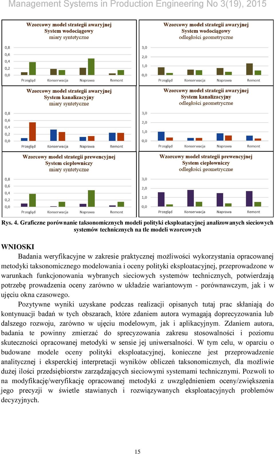 możliwości wykorzystania opracowanej metodyki taksonomicznego modelowania i oceny polityki eksploatacyjnej, przeprowadzone w warunkach funkcjonowania wybranych sieciowych systemów technicznych,