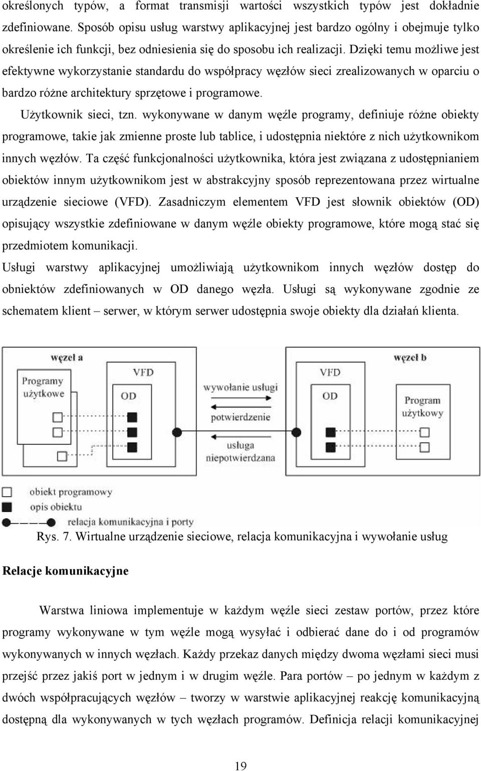 Dzięki temu możliwe jest efektywne wykorzystanie standardu do współpracy węzłów sieci zrealizowanych w oparciu o bardzo różne architektury sprzętowe i programowe. Użytkownik sieci, tzn.