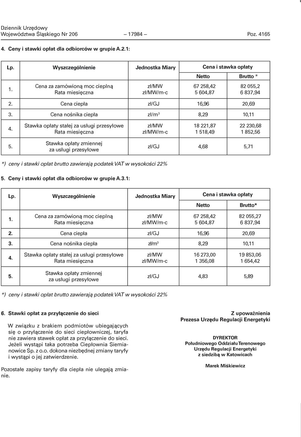 Stawka opłaty stałej za usługi przesyłowe Rata miesięczna zł/mw zł/mw/m-c 18 221,87 1 518,49 22 230,68 1 852,56 5.