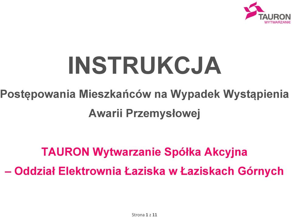 TAURON Wytwarzanie Spółka Akcyjna Oddział