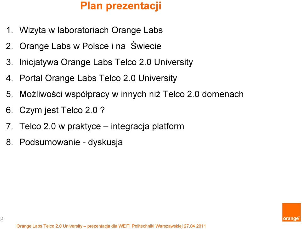 Portal Orange Labs Telco 2.0 University 5.