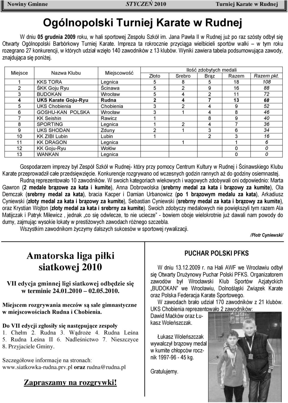 Impreza ta rokrocznie przyciąga wielbicieli sportów walki w tym roku rozegrano 27 konkurencji, w których udział wzięło 140 zawodników z 13 klubów.