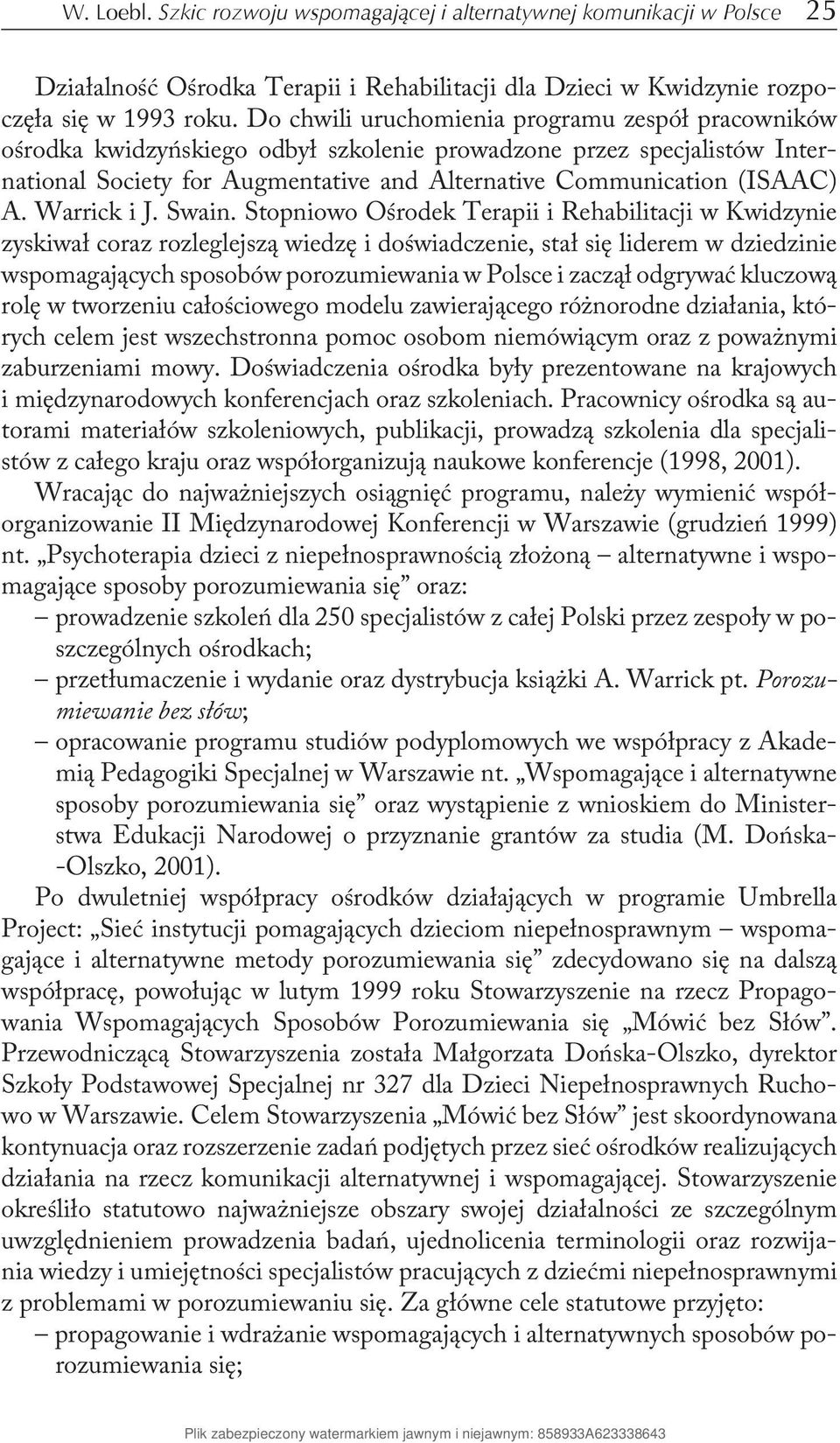 Warrick i J. Swain.