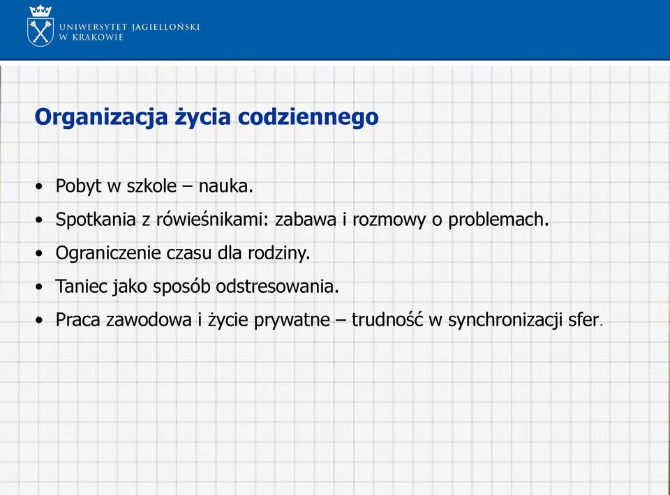 Ograniczenie czasu dla rodziny.