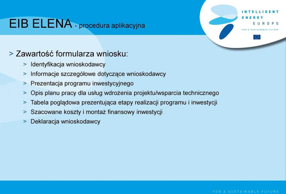 pracy dla usług wdrożenia projektu/wsparcia technicznego > Tabela poglądowa prezentująca etapy