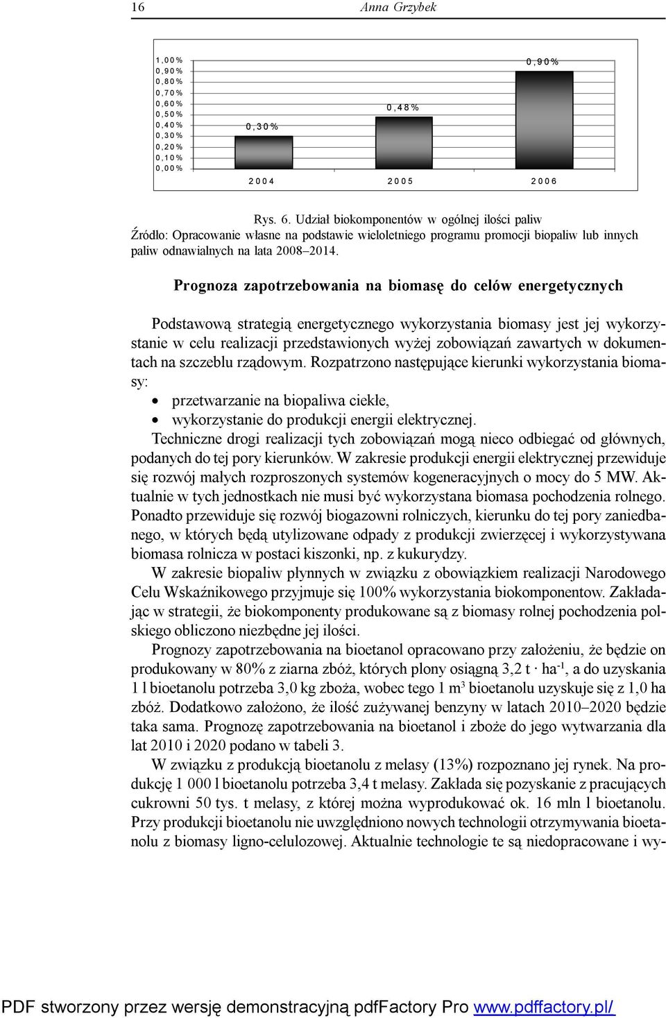 Prognoza zapotrzebowania na biomasę do celów energetycznych Podstawową strategią energetycznego wykorzystania biomasy jest jej wykorzystanie w celu realizacji przedstawionych wyżej zobowiązań