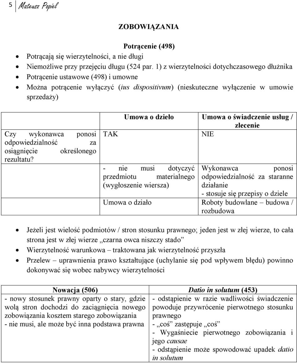 odpowiedzialność za osiągnięcie określonego rezultatu?