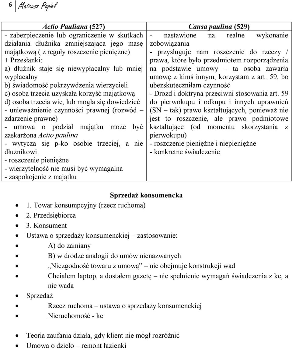 - unieważnienie czynności prawnej (rozwód zdarzenie prawne) - umowa o podział majątku może być zaskarżona Actio paulina - wytycza się p-ko osobie trzeciej, a nie dłużnikowi - roszczenie pieniężne -