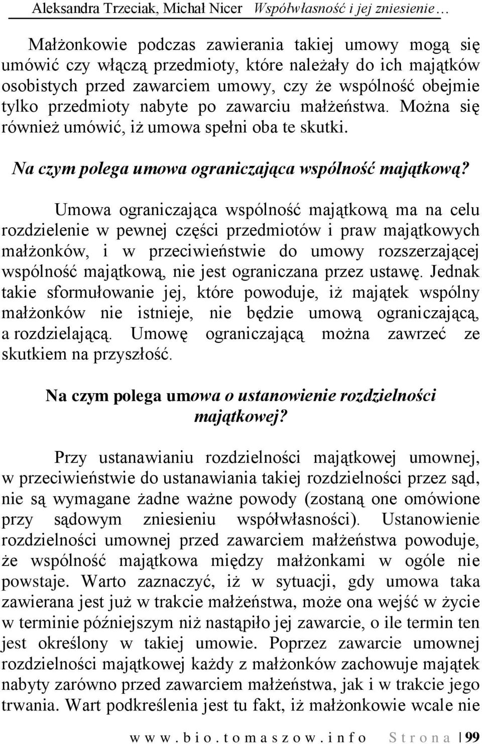 Na czym polega umowa ograniczająca wspólność majątkową?