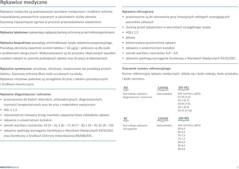 Rękawice bezpudrowe pozwalają zminimalizować ryzyko zakażenia pooperacyjnego. Posiadają obniżoną zawartość protein lateksu < 50 μg/g i polecane są dla osób z problemami alergicznymi.