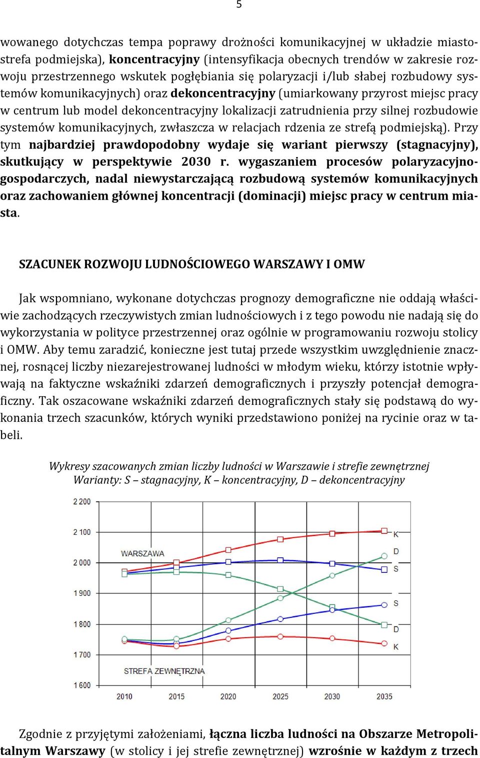 rozbudowie systemów komunikacyjnych, zwłaszcza w relacjach rdzenia ze strefą podmiejską).