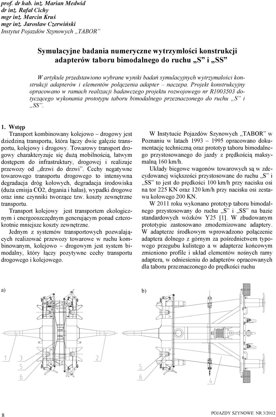 wytzymałośc konstukcj adapteów elementów połączena adapte naczepa.