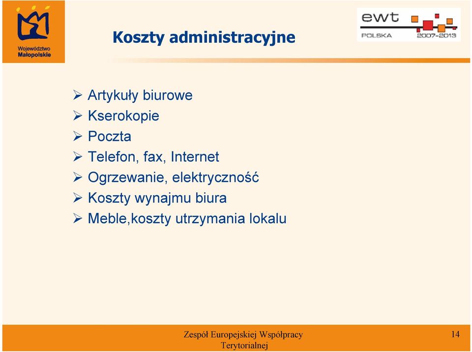 Ogrzewanie, elektryczność Koszty wynajmu