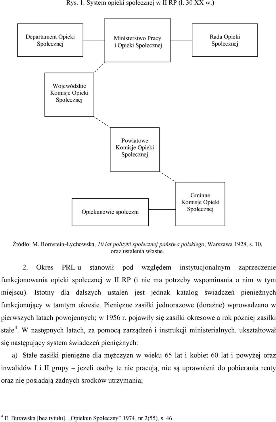 Okres PRL-u stanowił pod względem instytucjonalnym zaprzeczenie funkcjonowania opieki społecznej w II RP (i nie ma potrzeby wspominania o nim w tym miejscu).