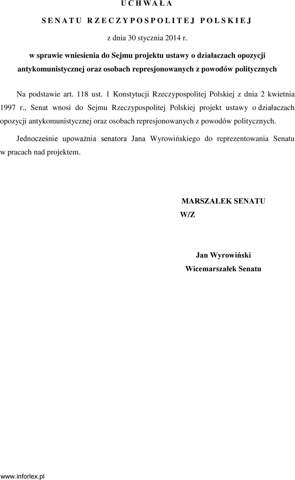 art. 118 ust. 1 Konstytucji Rzeczypospolitej Polskiej z dnia 2 kwietnia 1997 r.