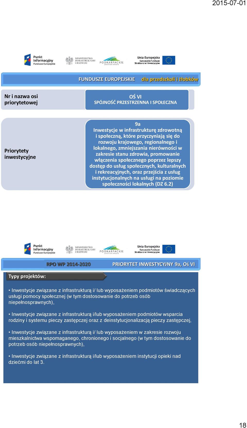 kulturalnych i rekreacyjnych, oraz przejścia z usług instytucjonalnych na usługi na poziomie społeczności lokalnych (DZ 6.