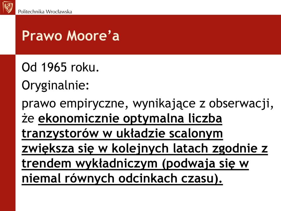 ekonomicznie optymalna liczba tranzystorów w układzie scalonym