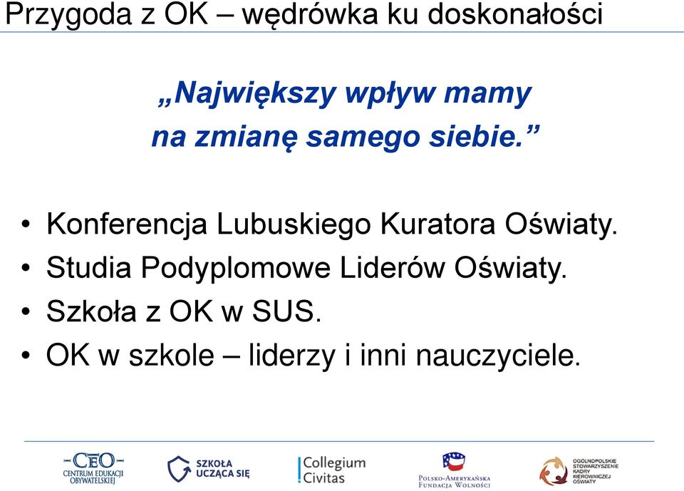 Konferencja Lubuskiego Kuratora Oświaty.