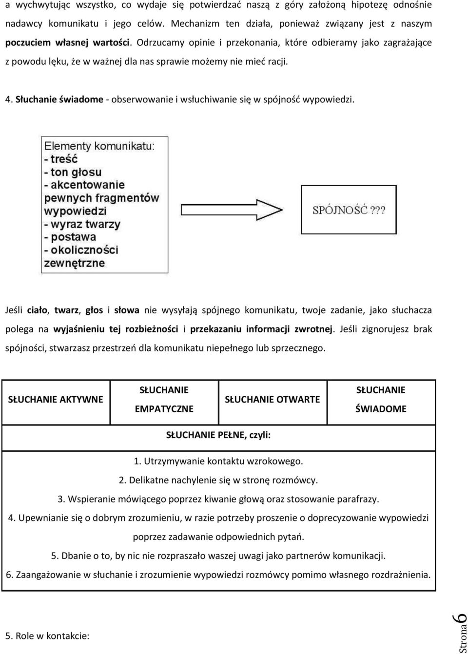 Odrzucamy opinie i przekonania, które odbieramy jako zagrażające z powodu lęku, że w ważnej dla nas sprawie możemy nie mieć racji. 4.