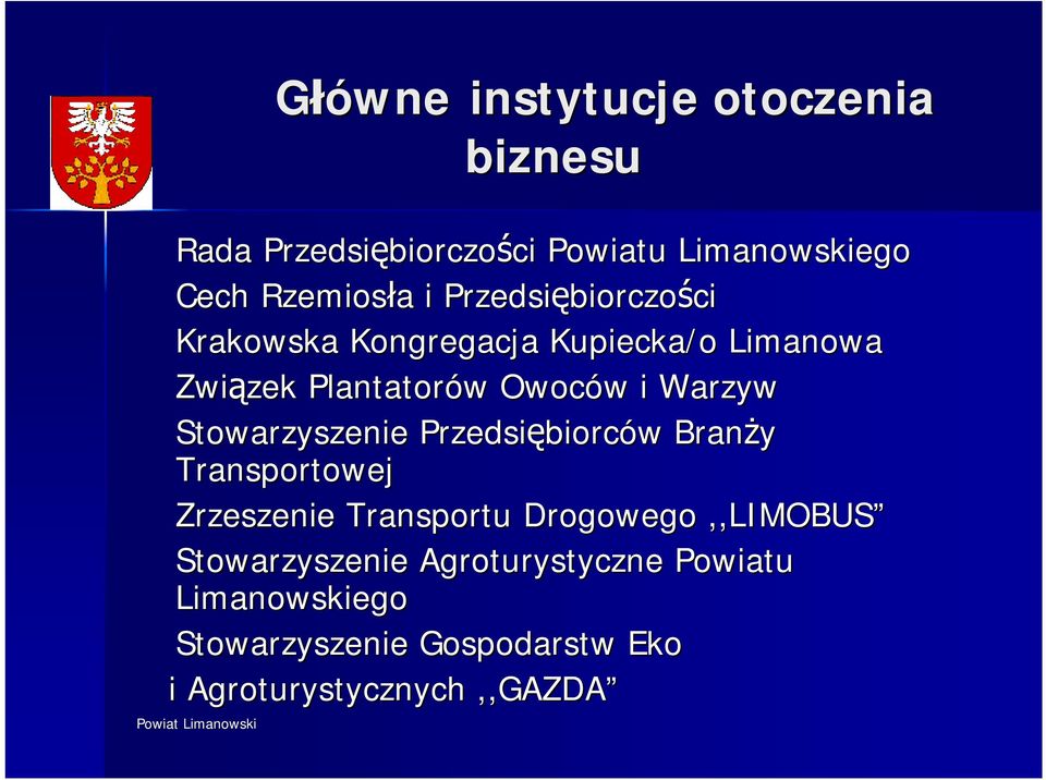 Stowarzyszenie Przedsiębiorców Branży Transportowej Zrzeszenie Transportu Drogowego,,LIMOBUS