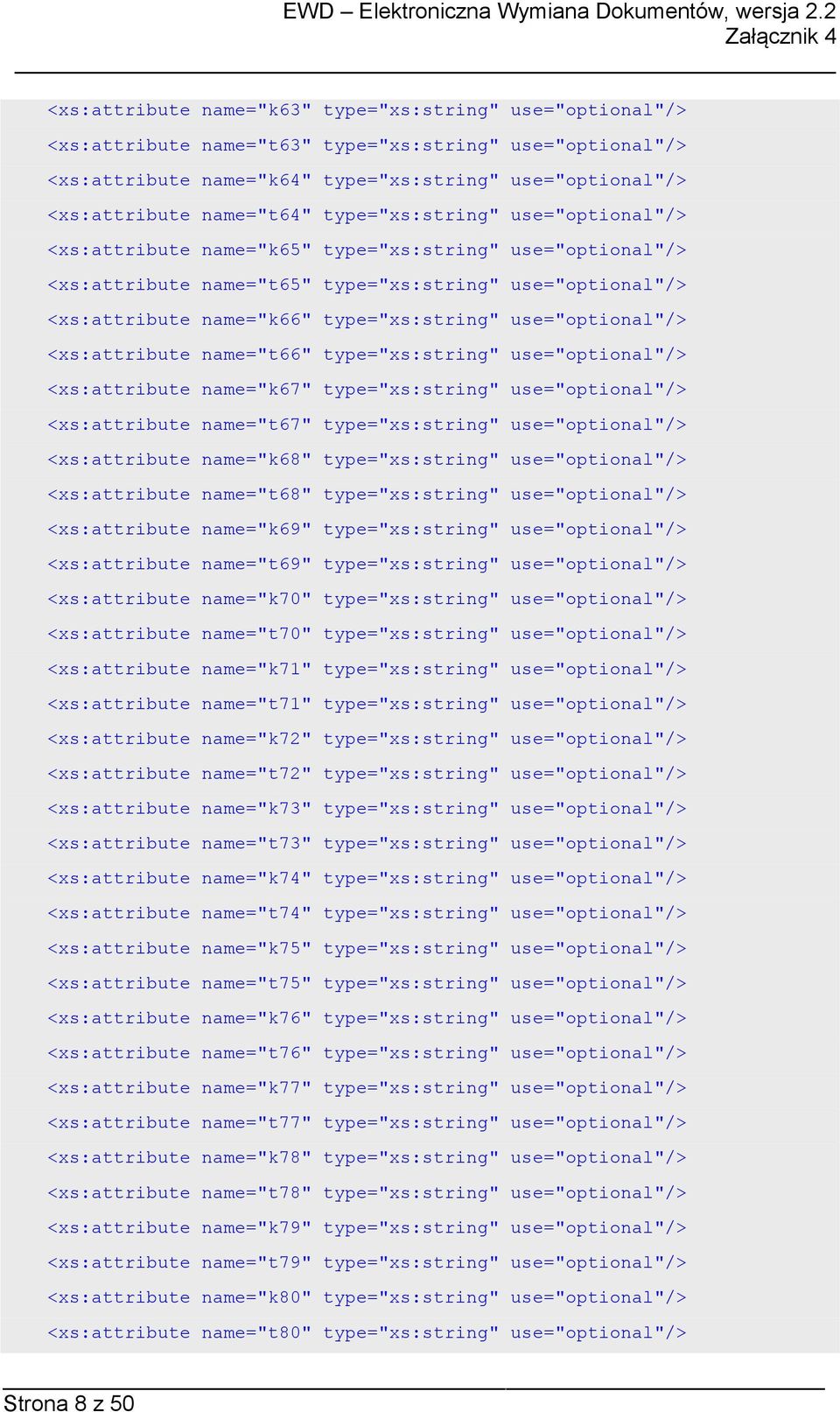 type="xs:string" use="optional"/> <xs:attribute name="t66" type="xs:string" use="optional"/> <xs:attribute name="k67" type="xs:string" use="optional"/> <xs:attribute name="t67" type="xs:string"