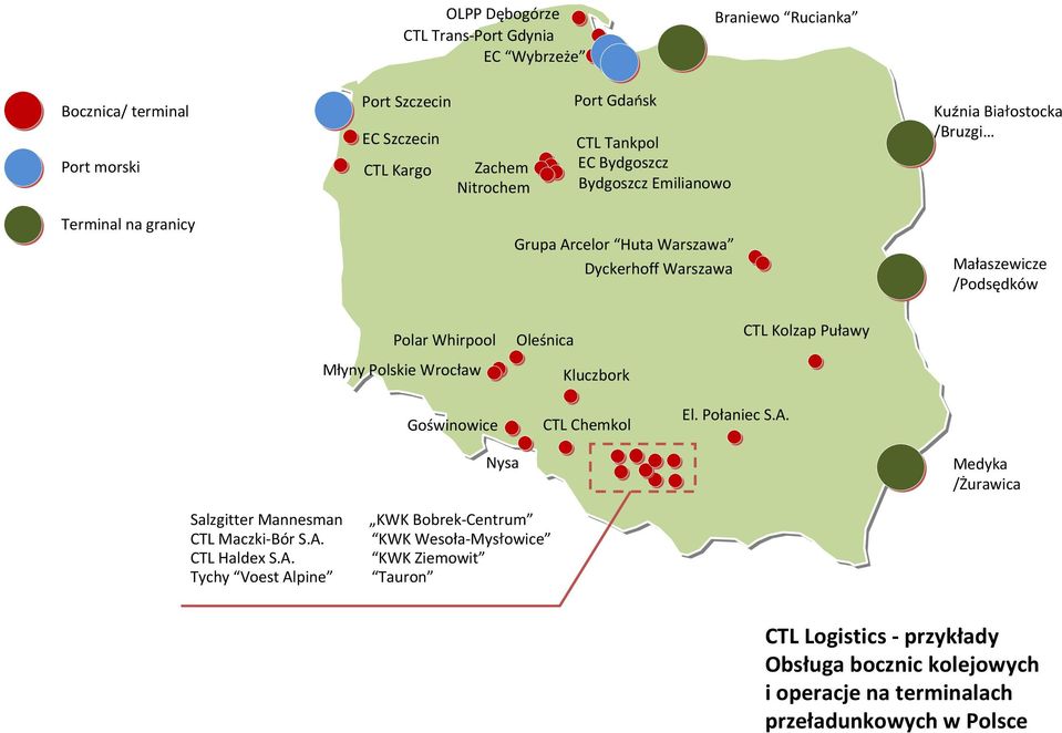 Polskie Wrocław Goświnowice Oleśnica Kluczbork CTL Chemkol El. Połaniec S.A.