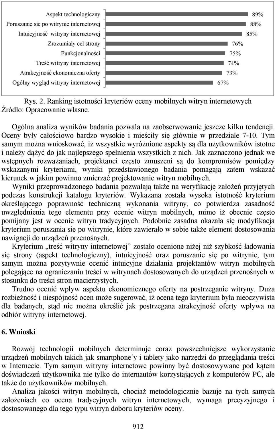 Ogólna analiza wyników badania pozwala na zaobserwowanie jeszcze kilku tendencji. Oceny były całościowo bardzo wysokie i mieściły się głównie w przedziale 7-10.