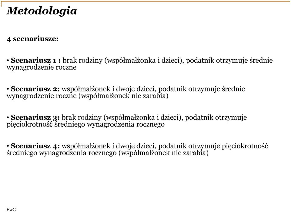 Scenariusz 3: brak rodziny (współmałżonka i dzieci), podatnik otrzymuje pięciokrotność średniego wynagrodzenia rocznego