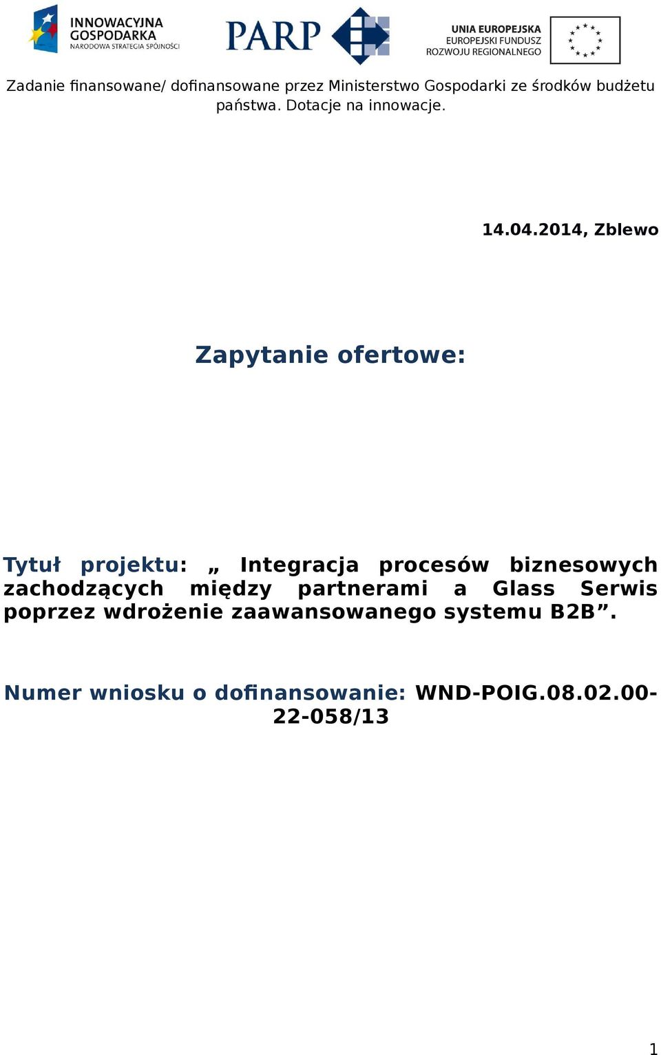 procesów biznesowych zachodzących między partnerami a Glass